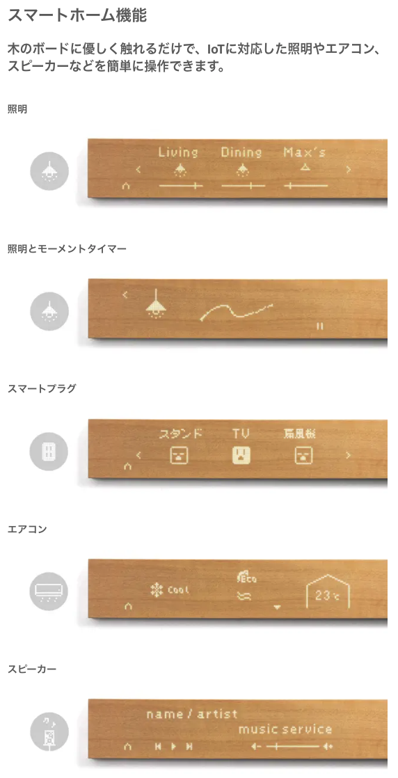 muiボード-天然木のスマートホームコントローラー